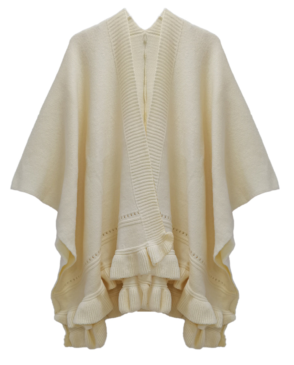 Ruffle Hem Ruana
