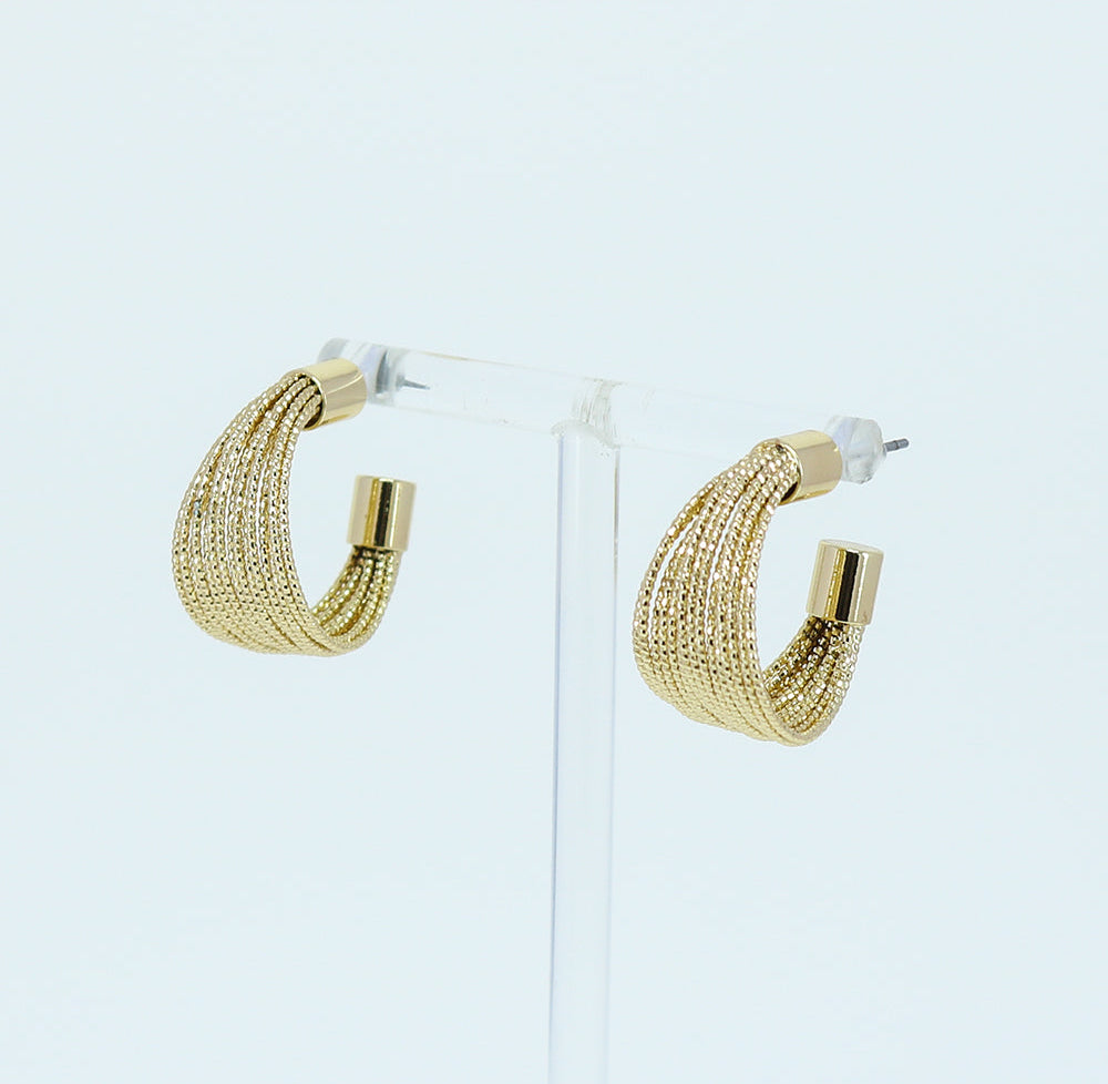 Golden Strands Hoops