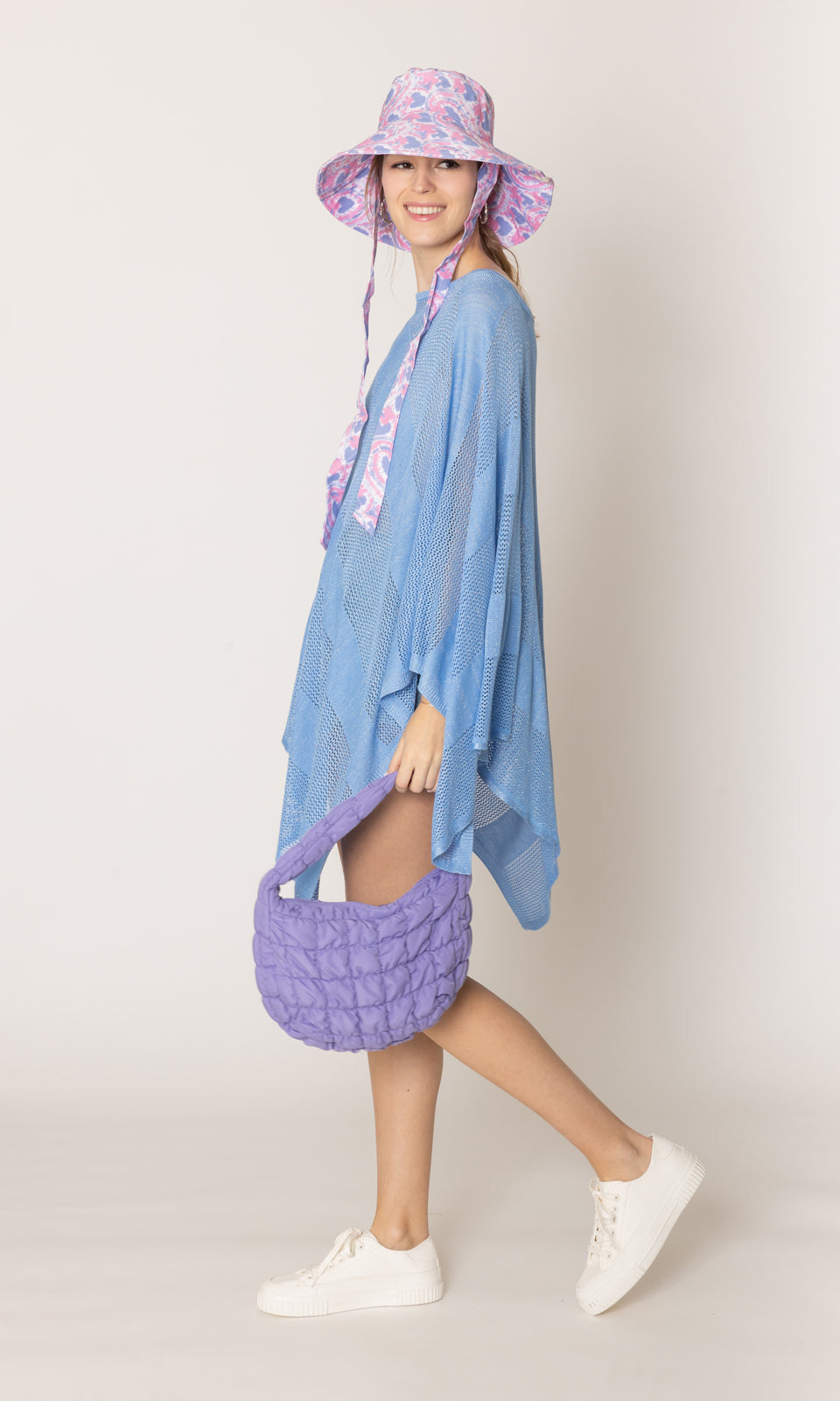 Lurex Mesh Poncho