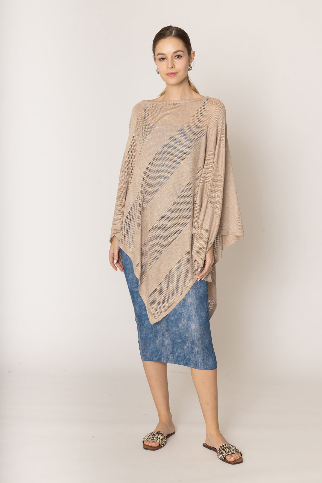 Lurex Mesh Poncho