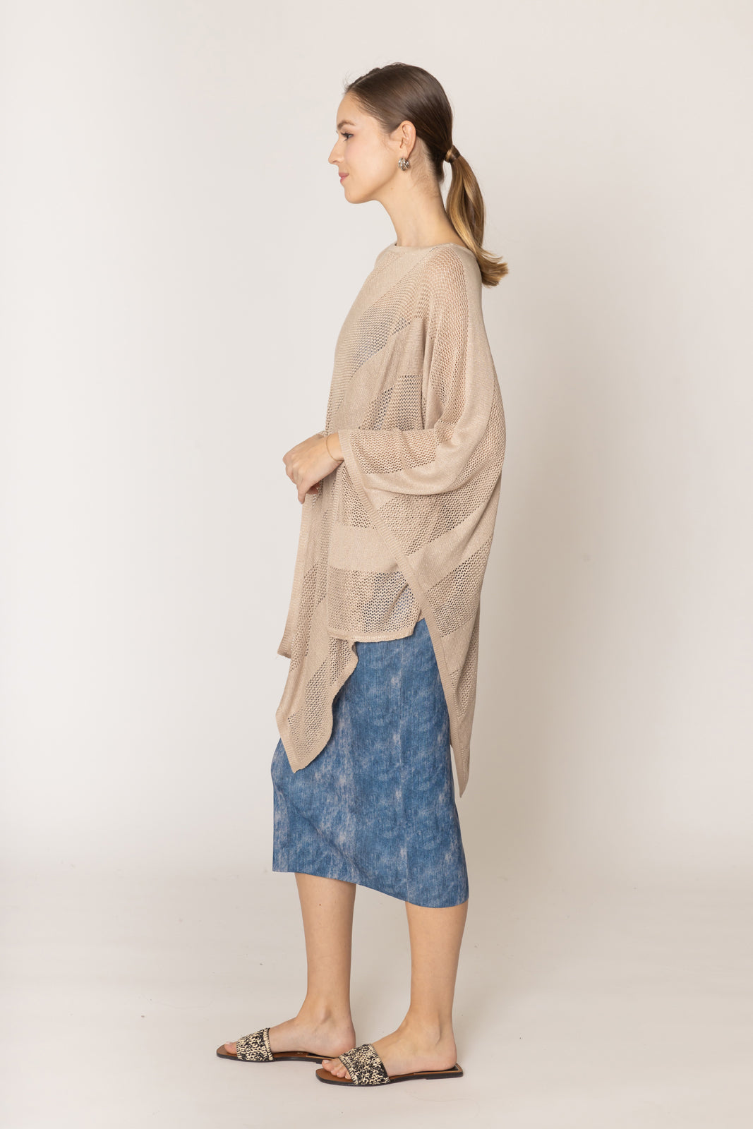 Lurex Mesh Poncho