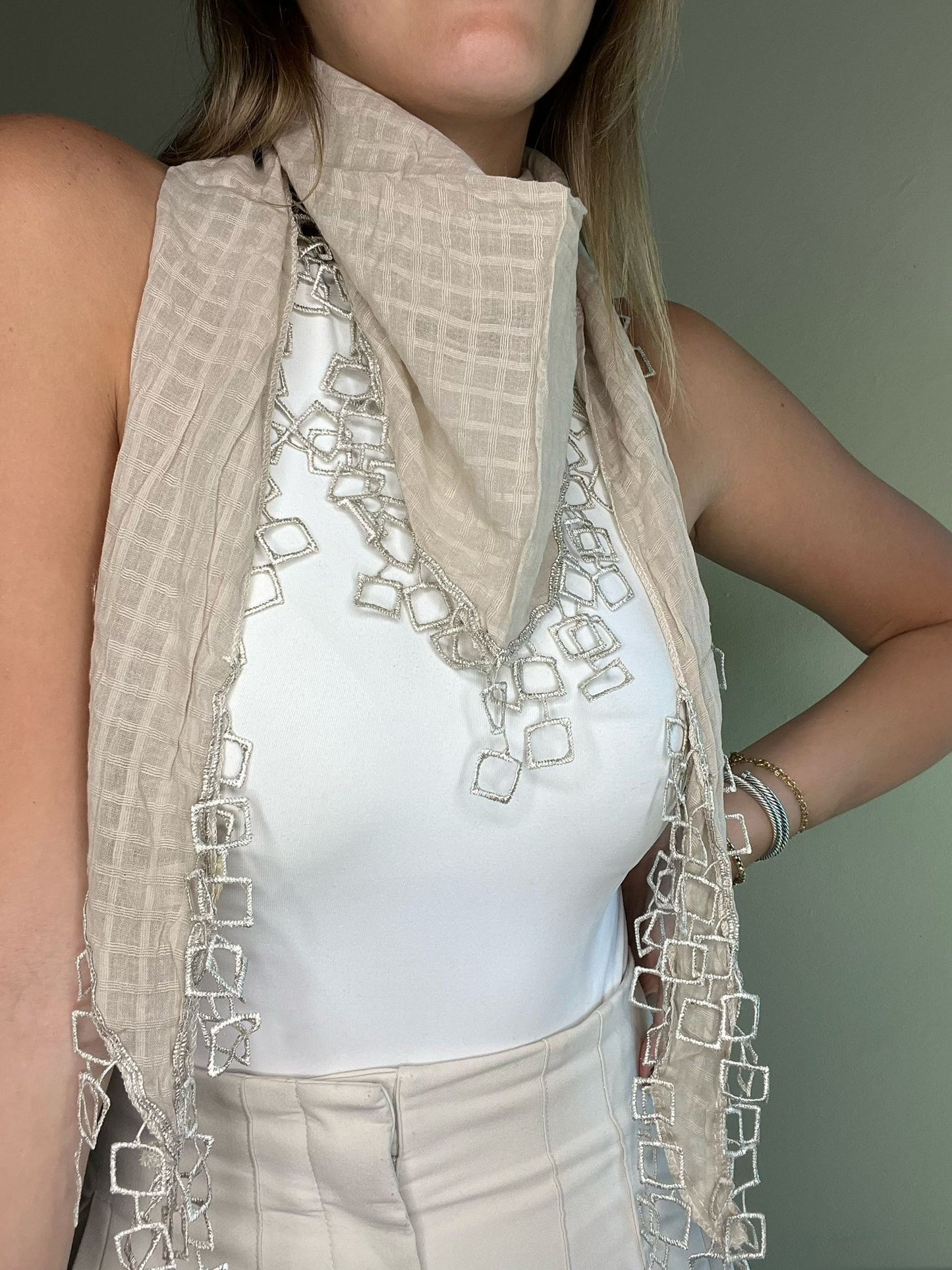 Geo Fringe Scarf