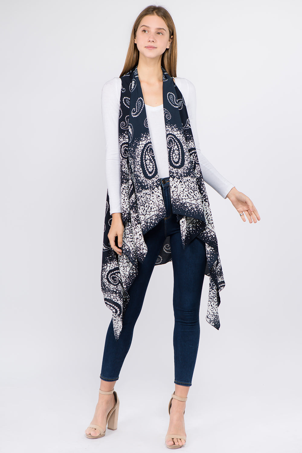 Chiffon Paisley Vest