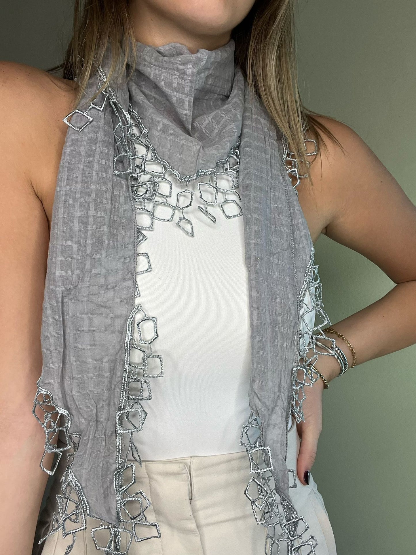 Geo Fringe Scarf
