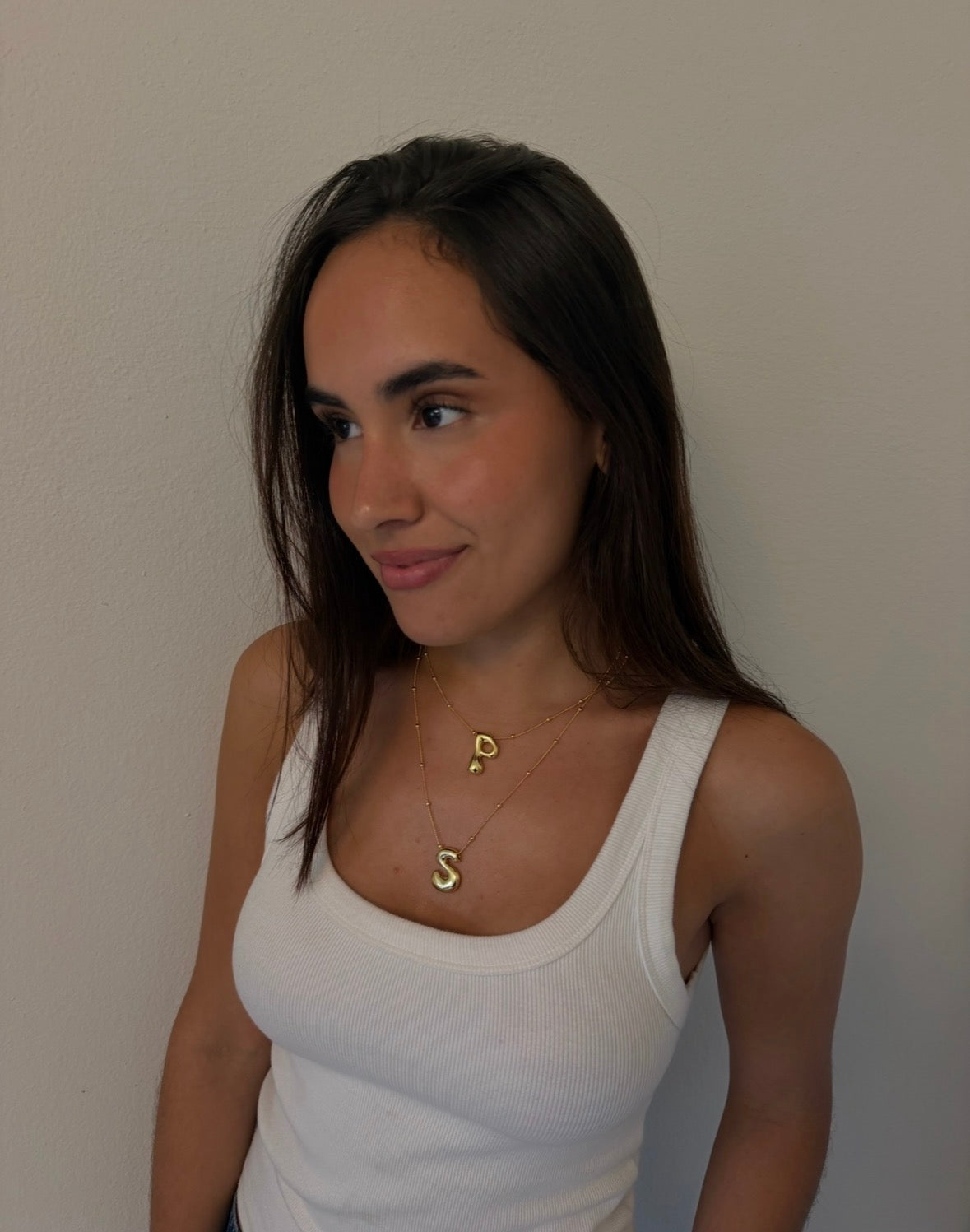 14K Gold Dipped Bubble Initial