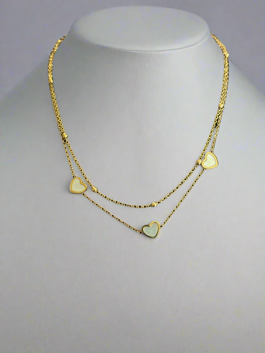 Tri Pearl Hearts