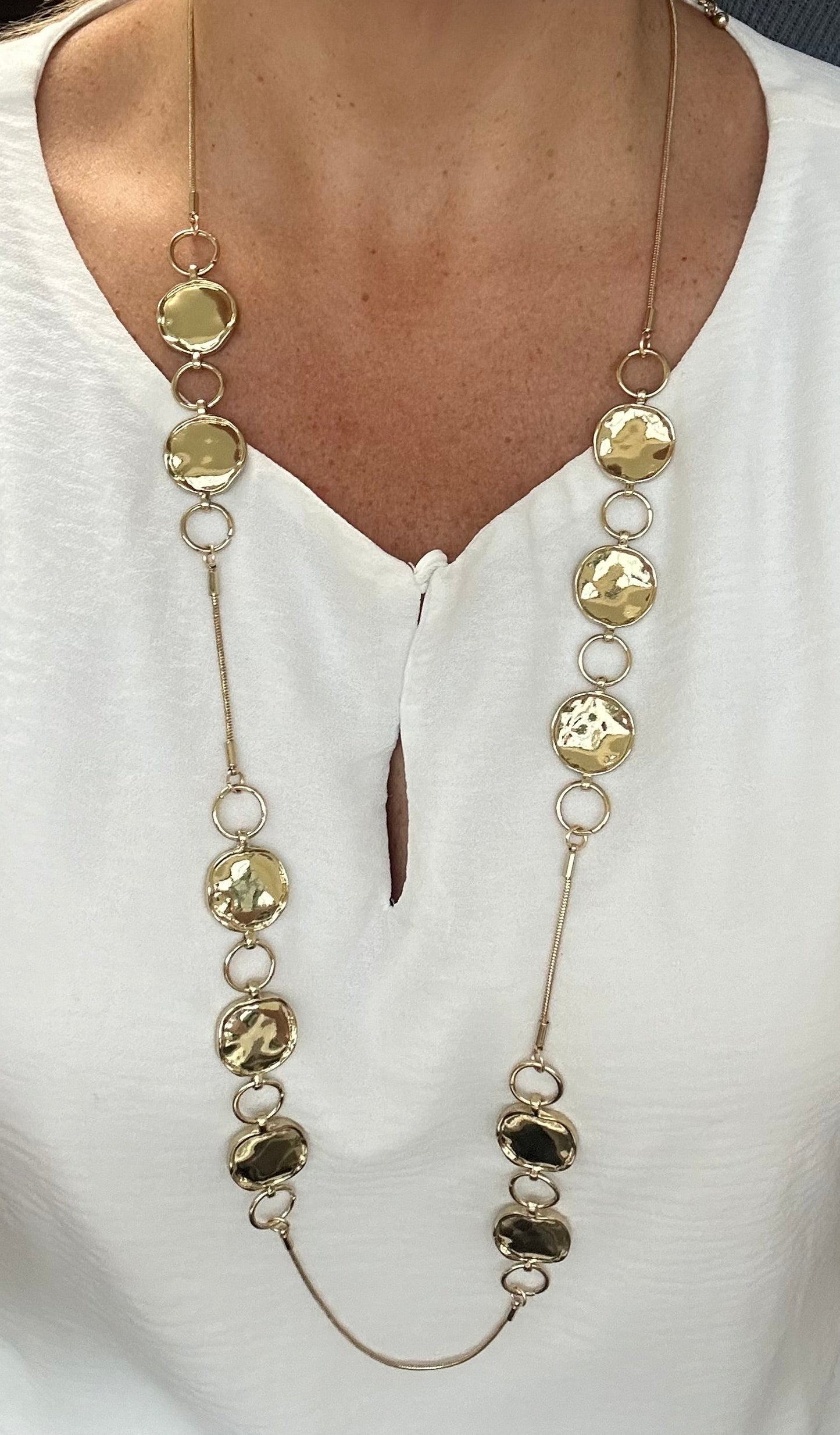 Melted Loops Long Necklace