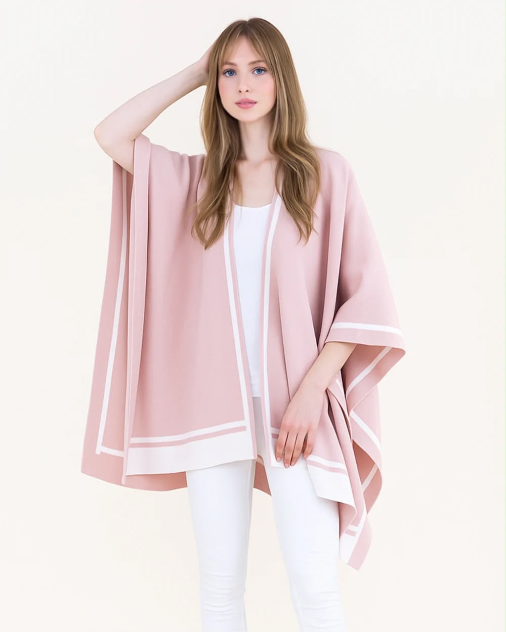 Colorblocked Ruana