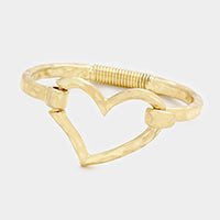 Hammered Metal Heart Bracelet