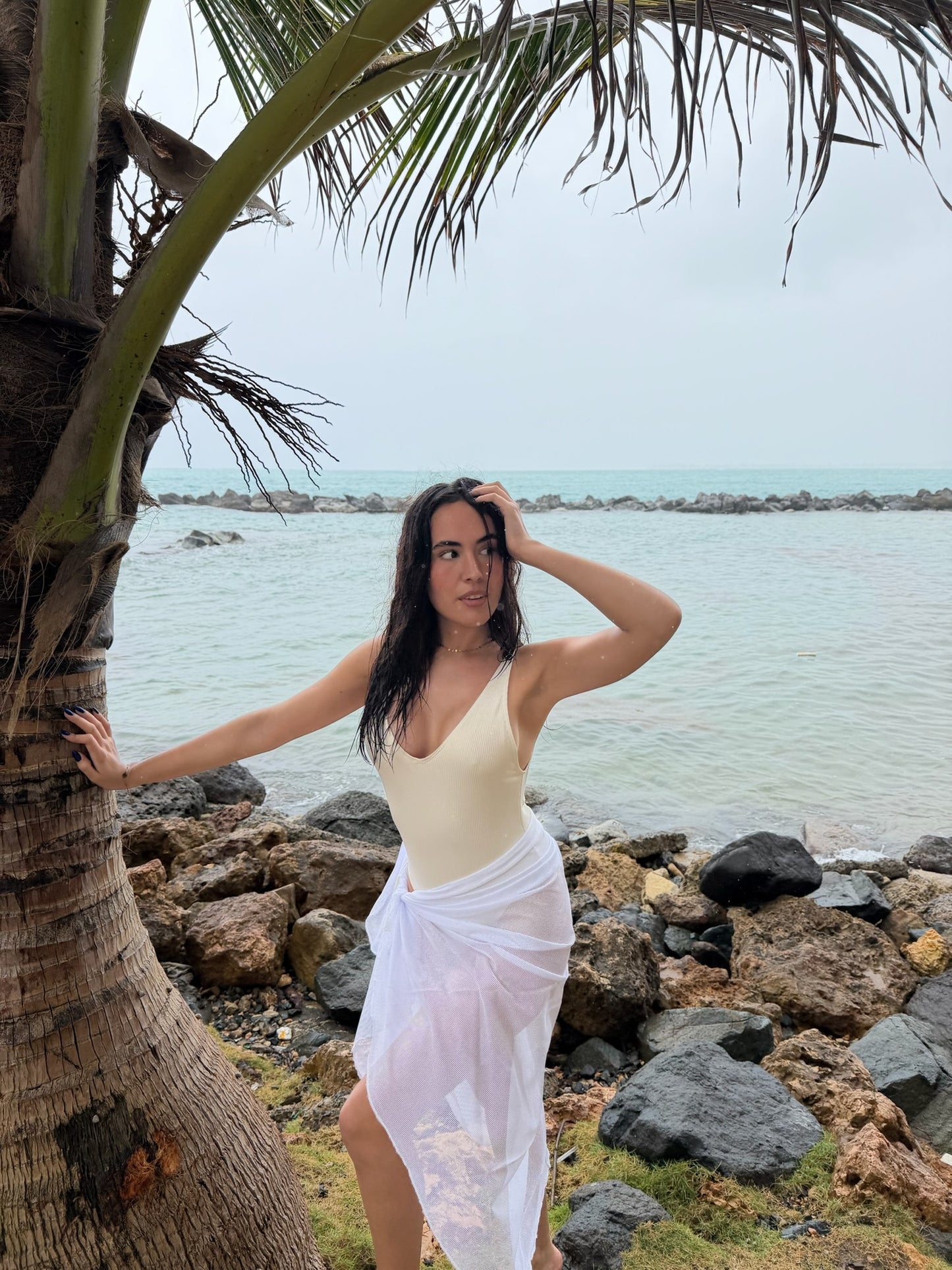 Solid Mesh Sarong