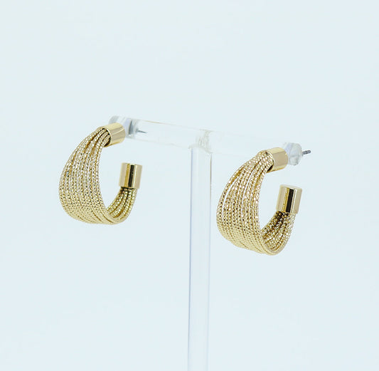 Golden Strands Hoops