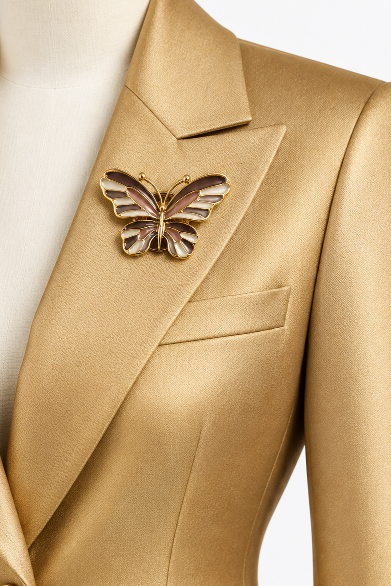 Mauve Butterfly Brooch