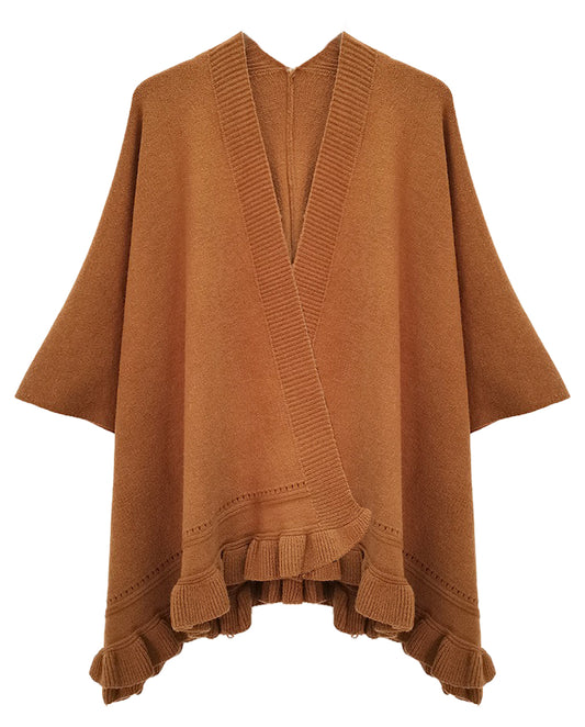 Ruffle Hem Ruana