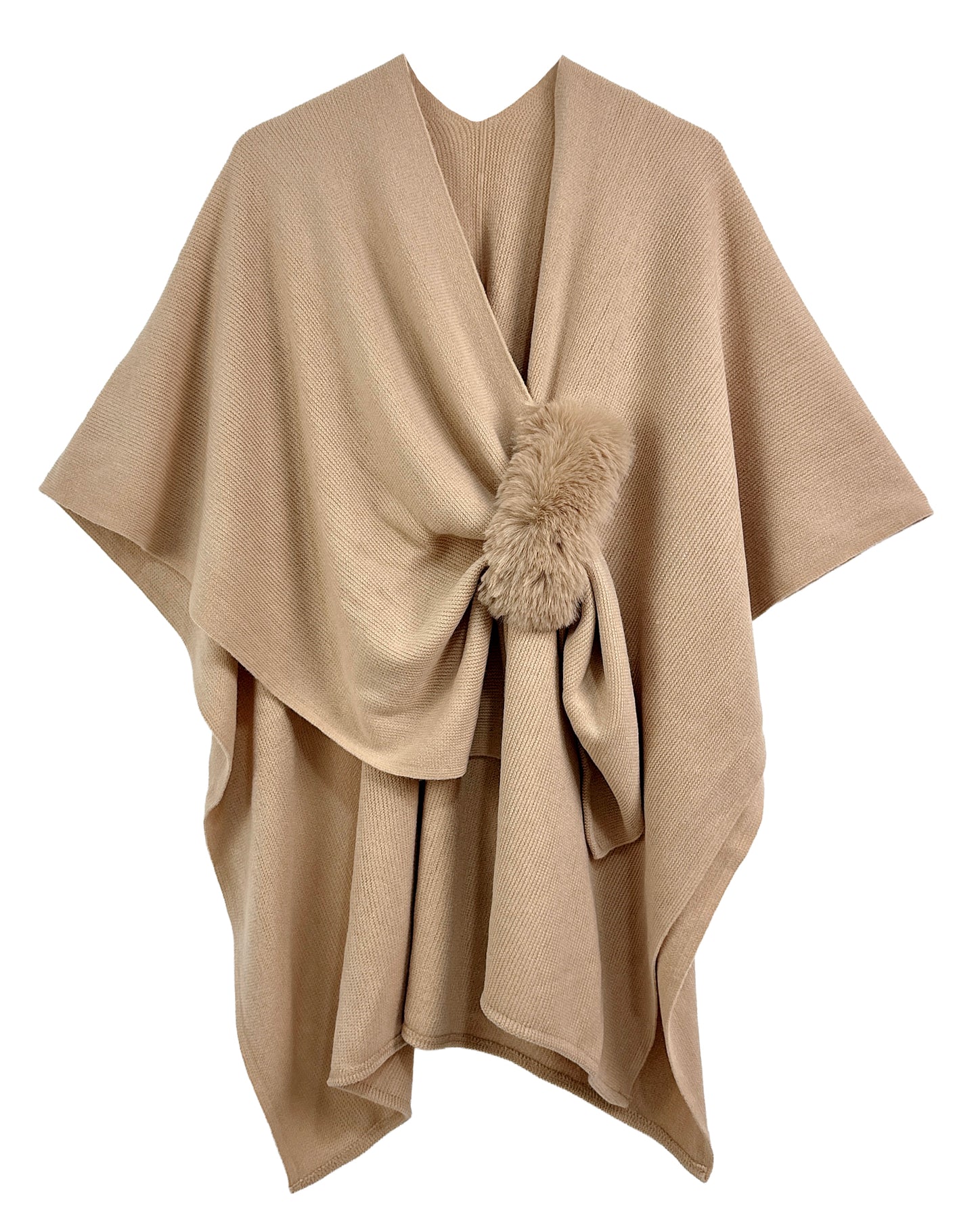 Furry Strap Ruana