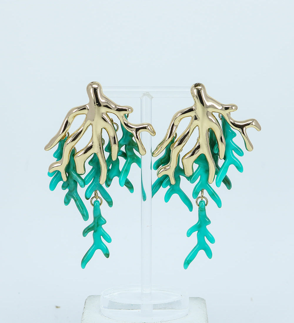 Caribbean Coral Earrings