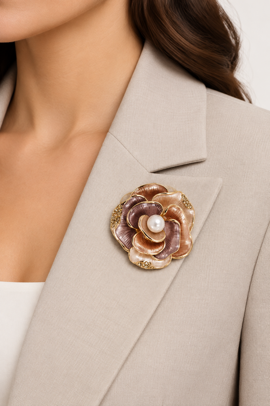 Flower Iris Brooch