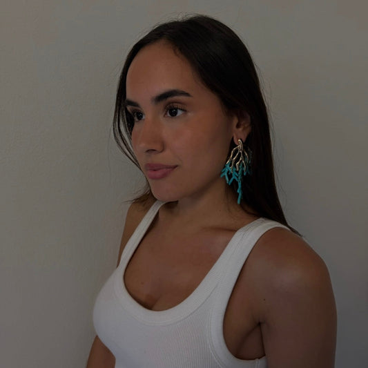 Caribbean Coral Earrings