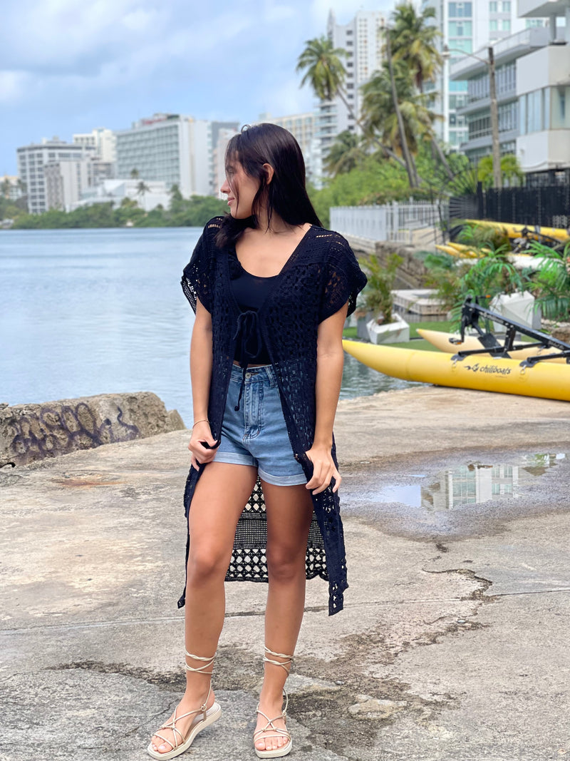 Geometric Crochet Kimono