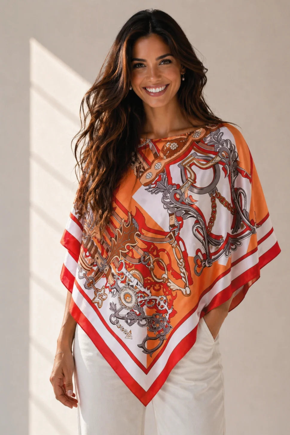 Satin Scarf Poncho