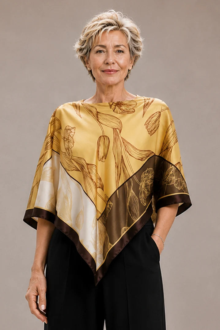 Satin Scarf Poncho