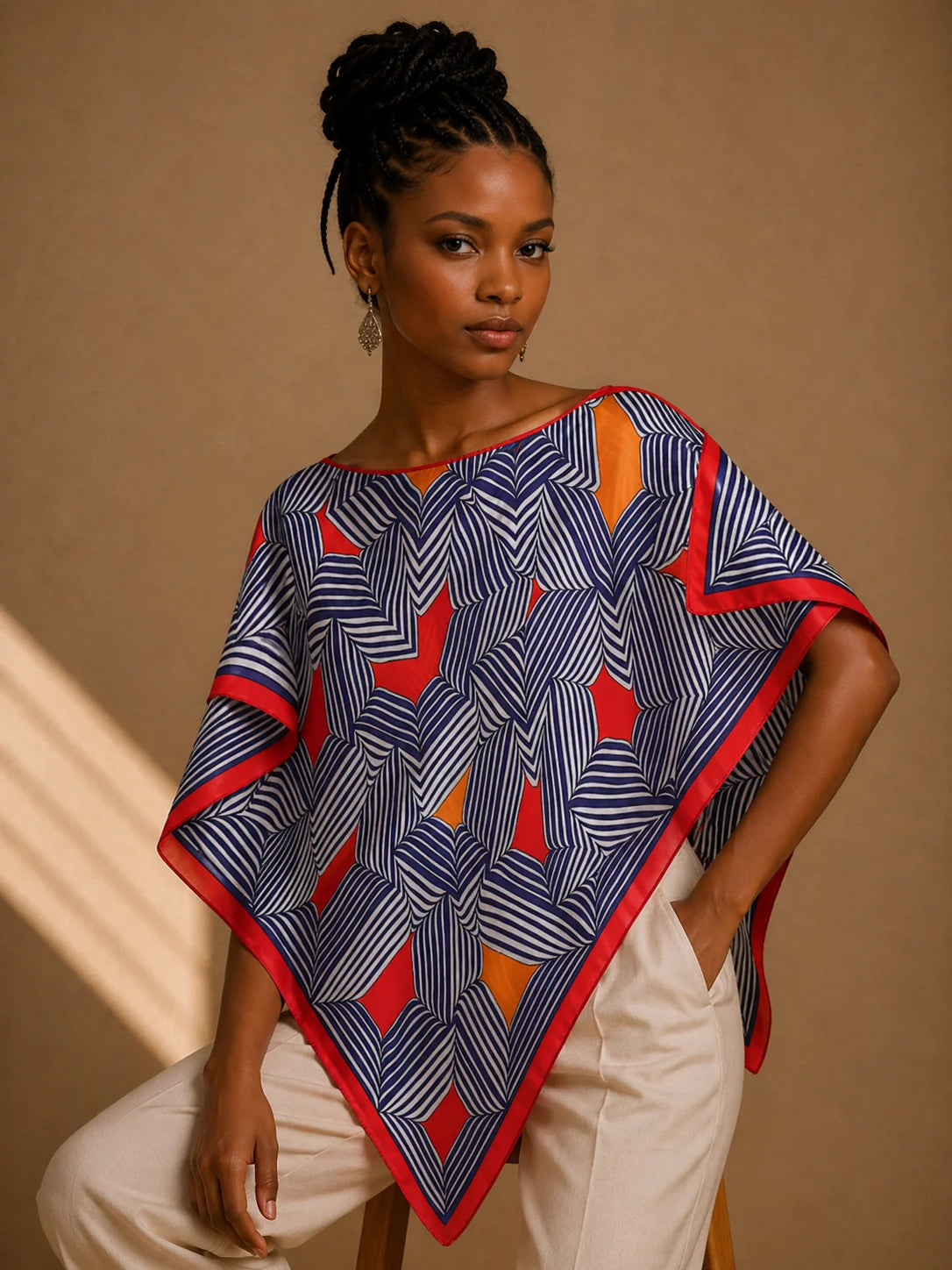 Satin Scarf Poncho