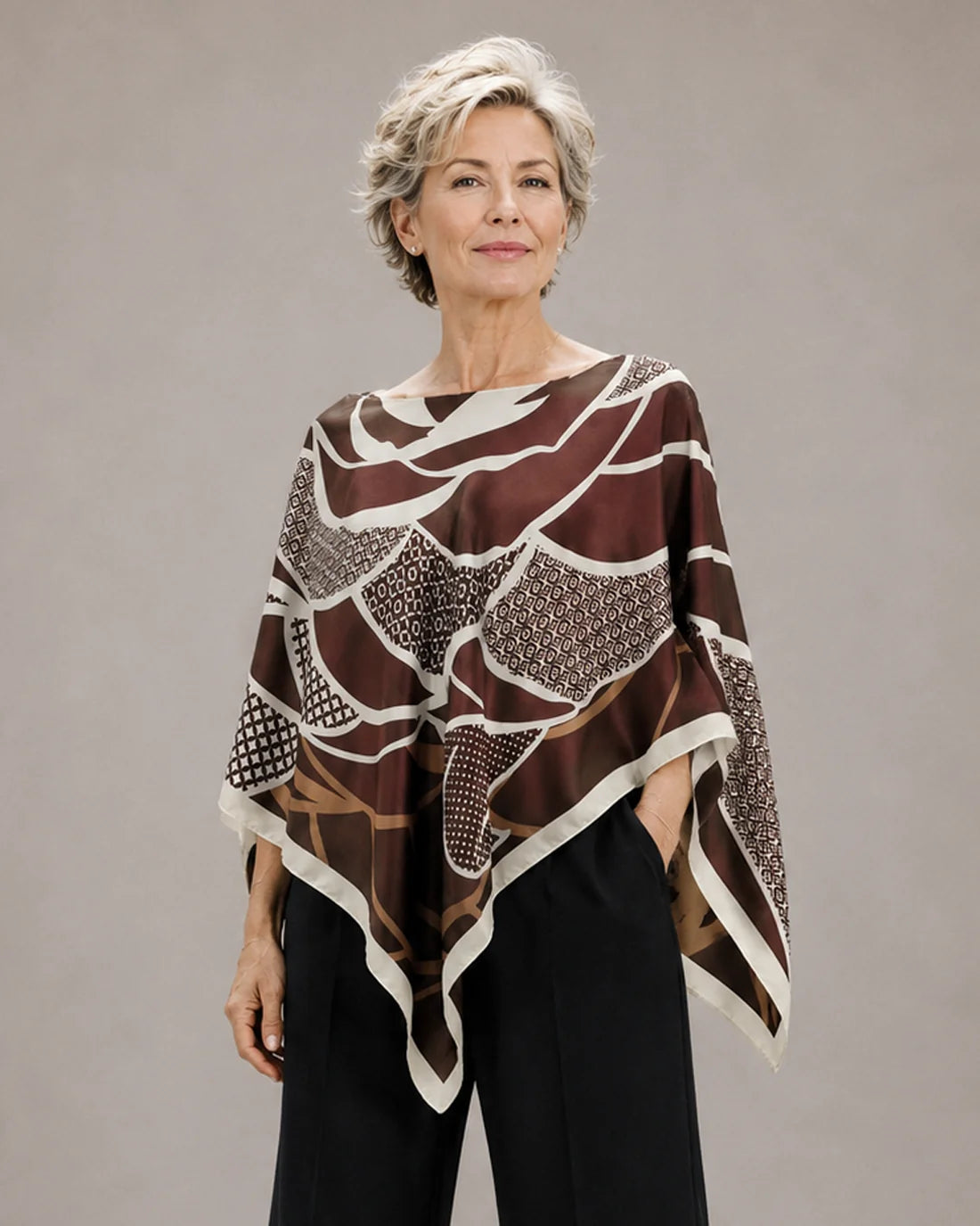 Satin Scarf Poncho