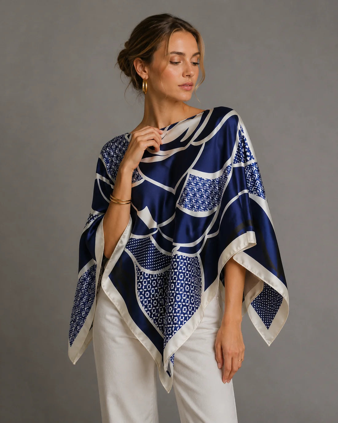 Satin Scarf Poncho