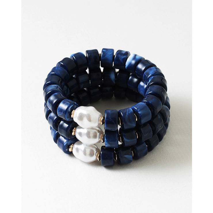 Solitarie Pearl Bracelet Set