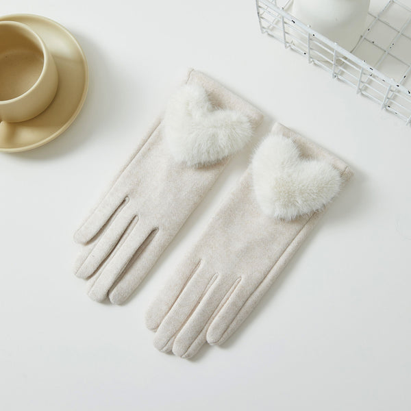 Heart Fur Gloves