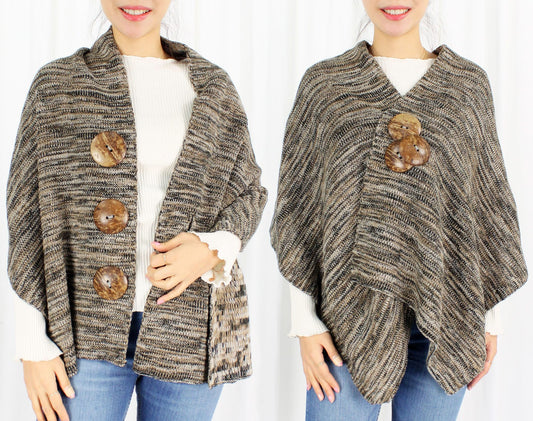 Coconut Button Shawl