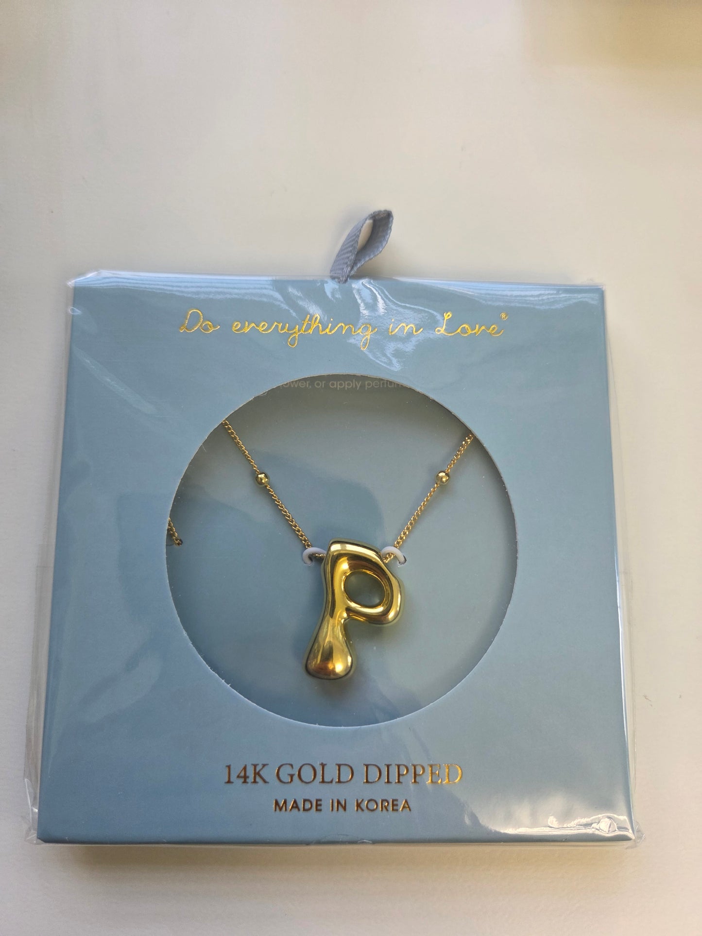 14K Gold Dipped Bubble Initial