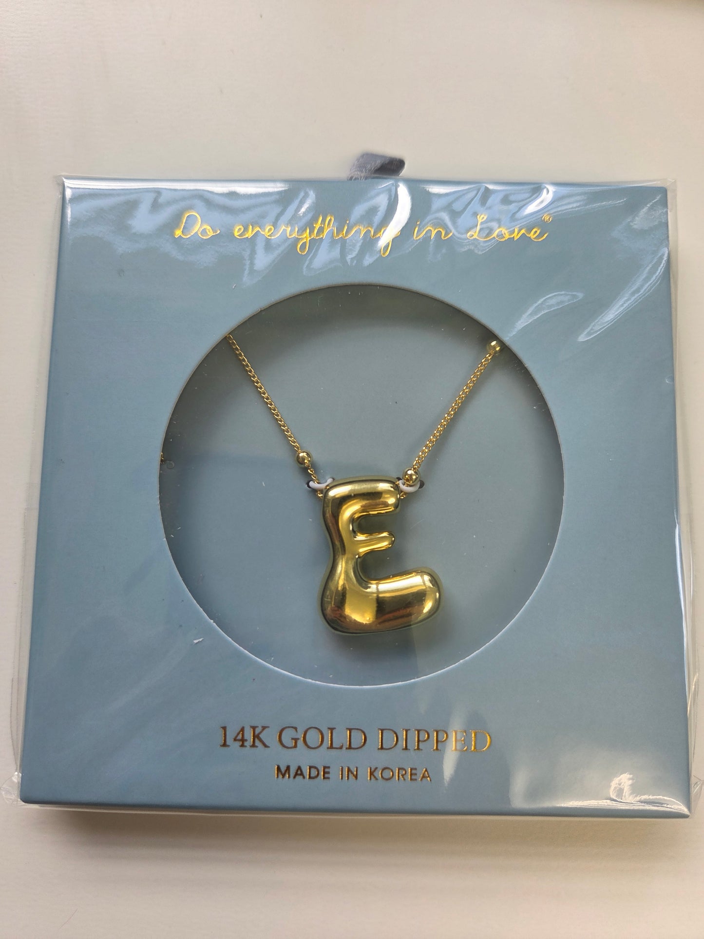 14K Gold Dipped Bubble Initial