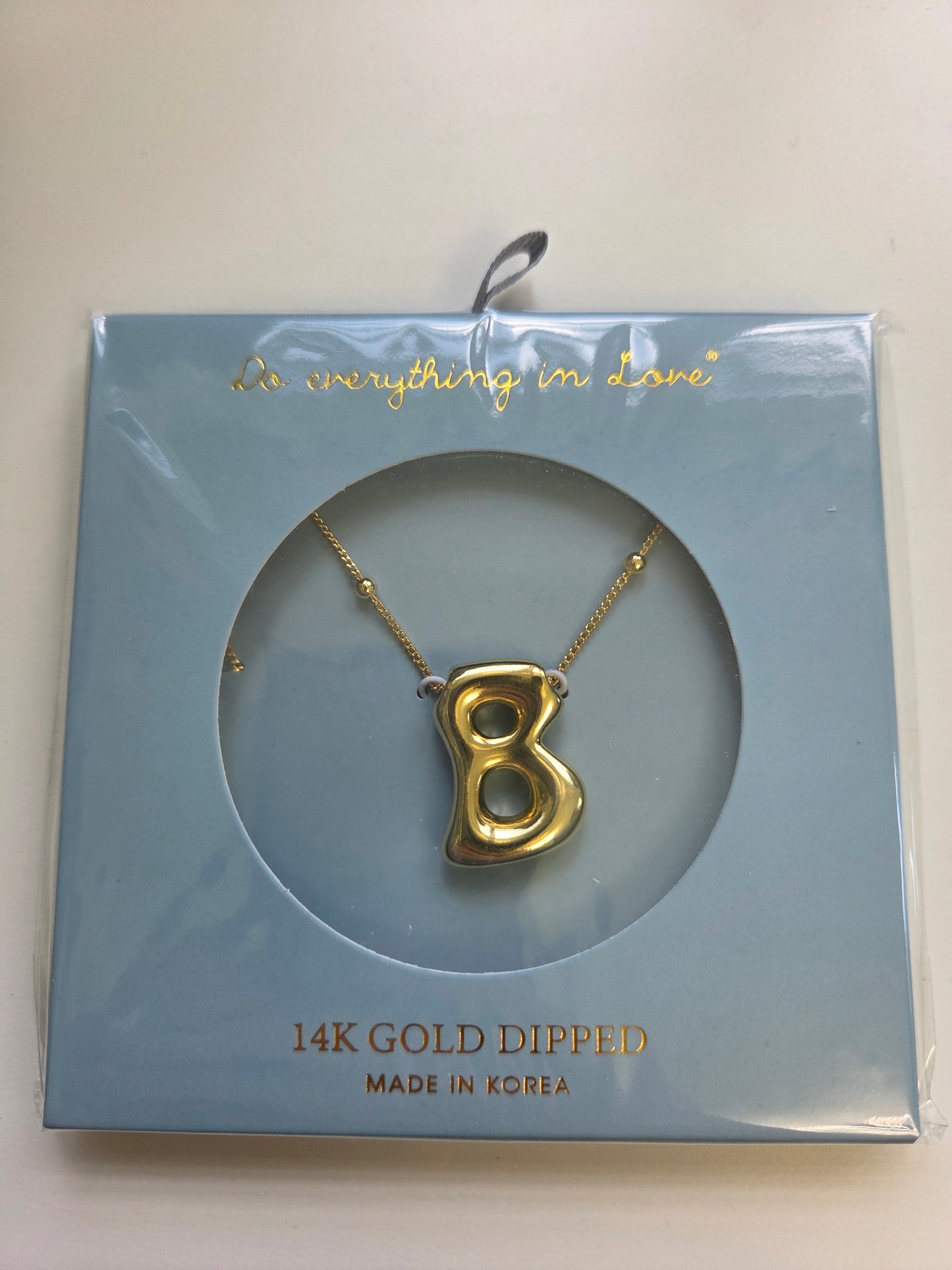 14K Gold Dipped Bubble Initial