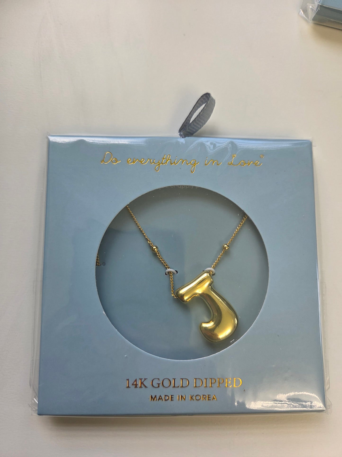 14K Gold Dipped Bubble Initial