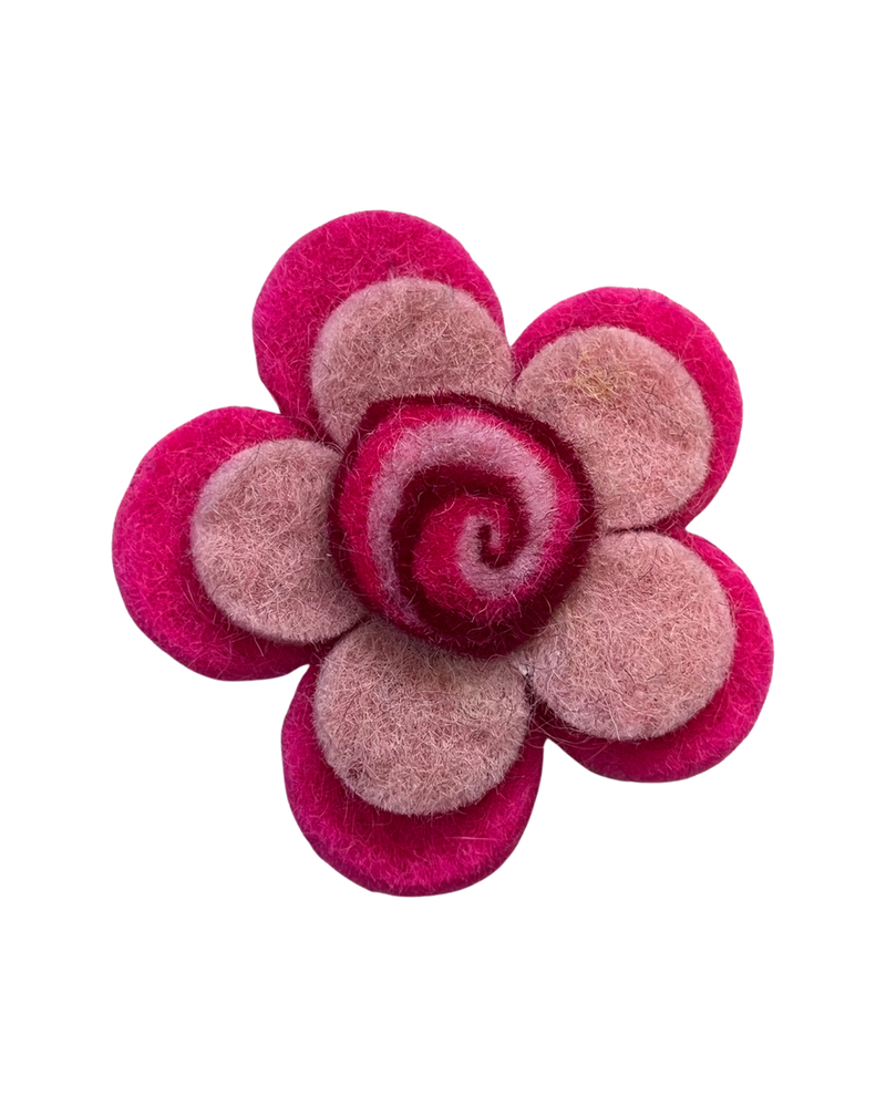 Wool Flower Pin