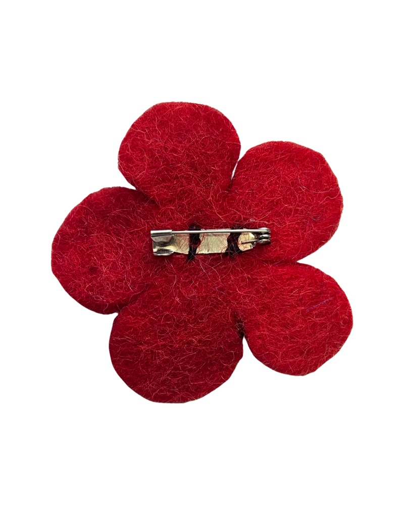 Wool Flower Pin