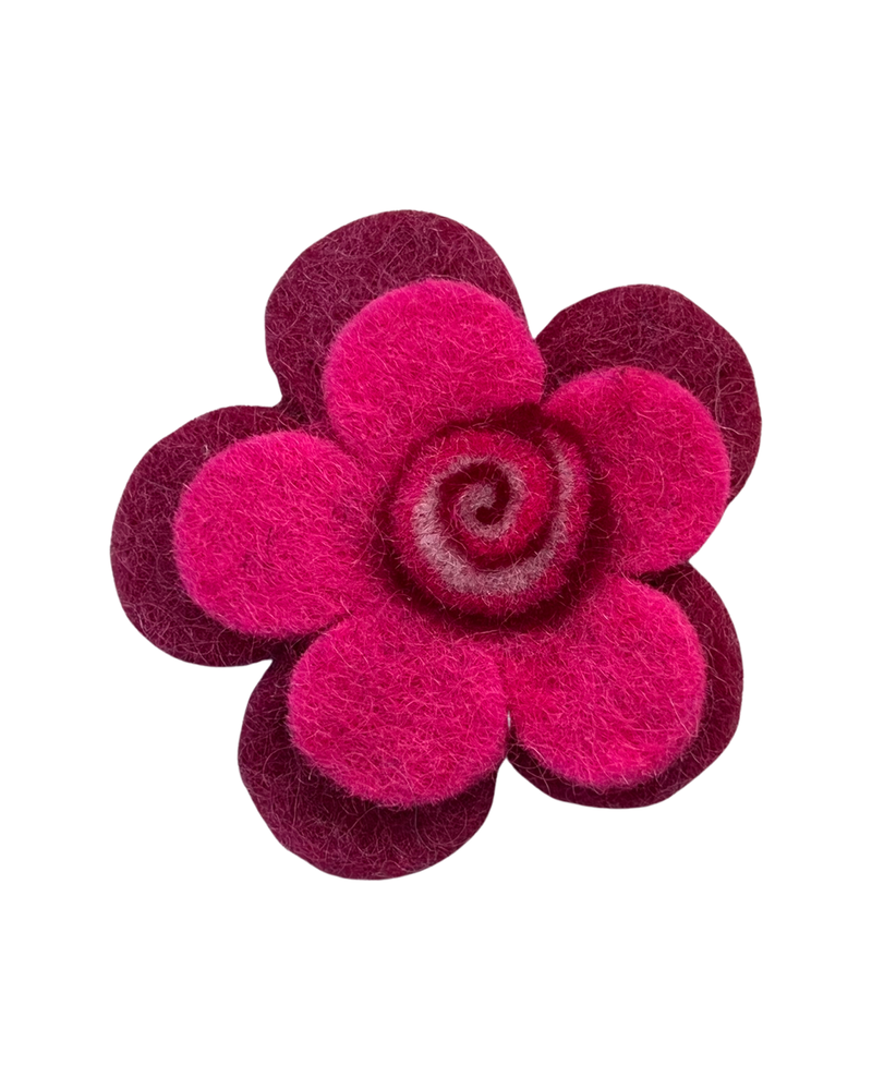 Wool Flower Pin