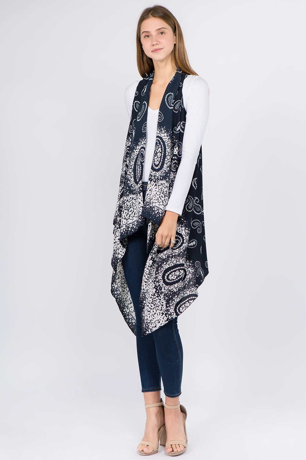 Chiffon Paisley Vest